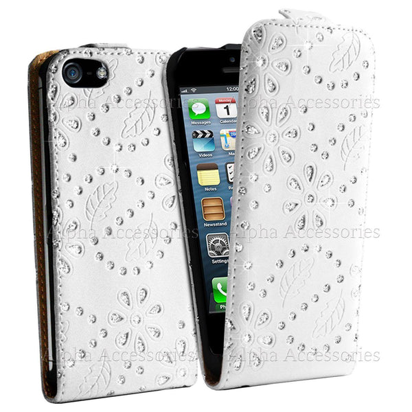 For Samsung Galaxy S3 Leather Flip Diamond Case Holder Glitter Cover