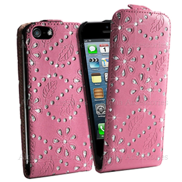 For Samsung Galaxy S3 Leather Flip Diamond Case Holder Glitter Cover