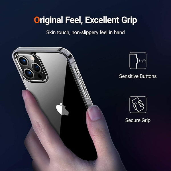 For iPhone 12 Pro Case Shockproof Soft Silicone Thin TPU Protective Gel Cover