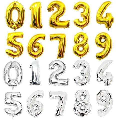 32" Foil Number Self Inflating Balloons Giant Birthday Age Party Wedding Balloon