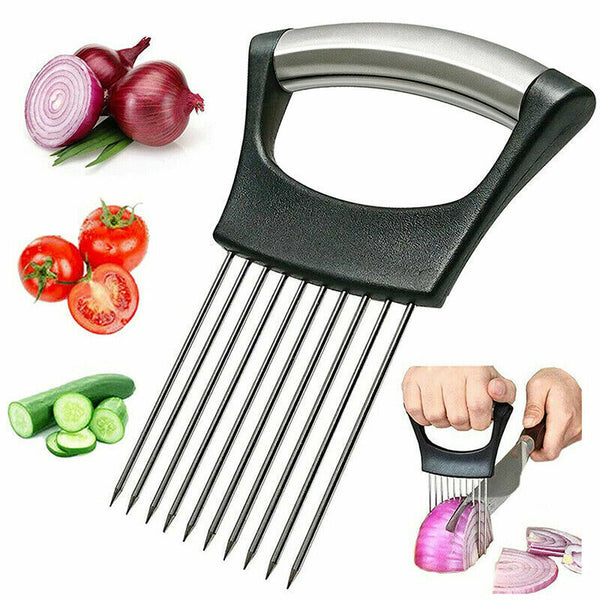 Food Slice Assistant Onion Slicer Vegetable Cutter Fish Meat Potato Holder Tool