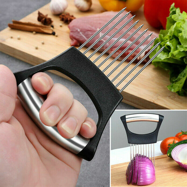 Food Slice Assistant Onion Slicer Vegetable Cutter Fish Meat Potato Holder Tool