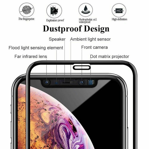 9D Guard Full Cover Tempered Glass Screen Protector For iPhone 8 Plus Black UK