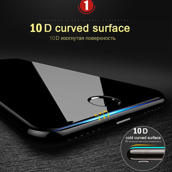 9D Guard Full Cover Tempered Glass Screen Protector For iPhone 8 Plus Black UK