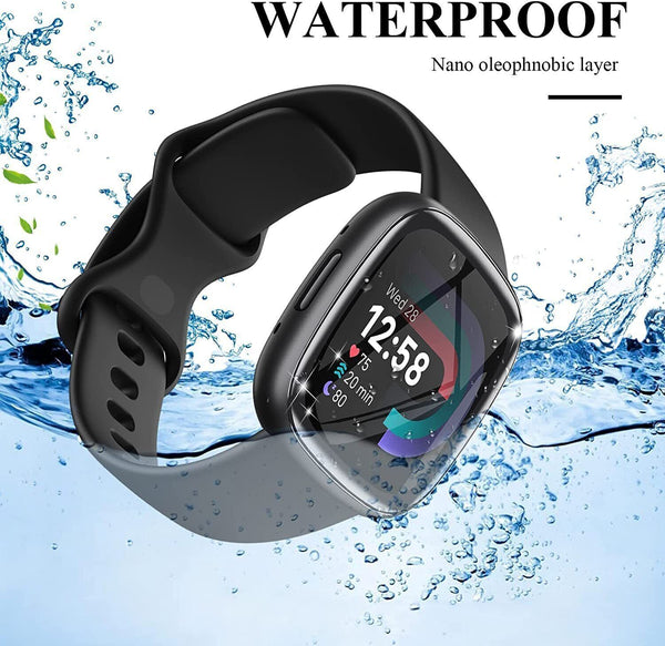 9D Screen Protector For Fitbit Versa 3 4 Sense 2 Watch Film Tempered Glass