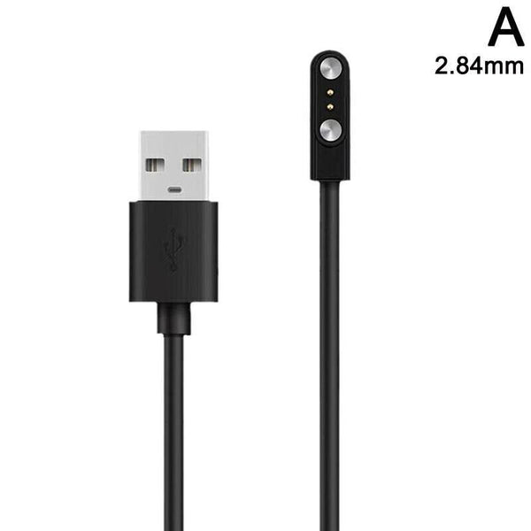 2-Pin 2.84mm Universal USB Data Charging Cable Magnetic Charger for Smart Watch