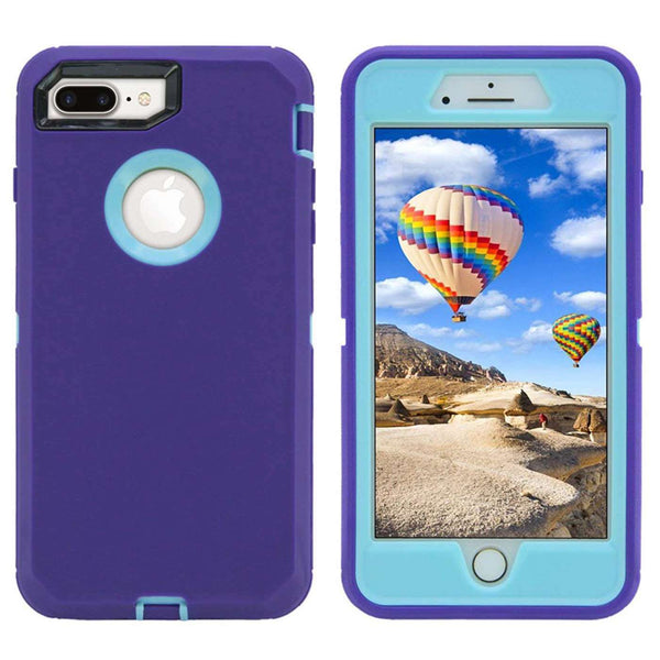 For iPhone 8 7 Plus Shockproof Silicone Shell Cover Heavy Duty Armor Case UK