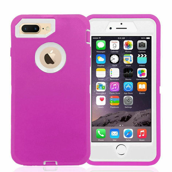 For iPhone 8 7 Plus Shockproof Silicone Shell Cover Heavy Duty Armor Case UK