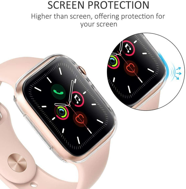 Case for Apple Watch 9 8 7 6 5 Ultra 2 SE TPU Case Screen Protector Cover