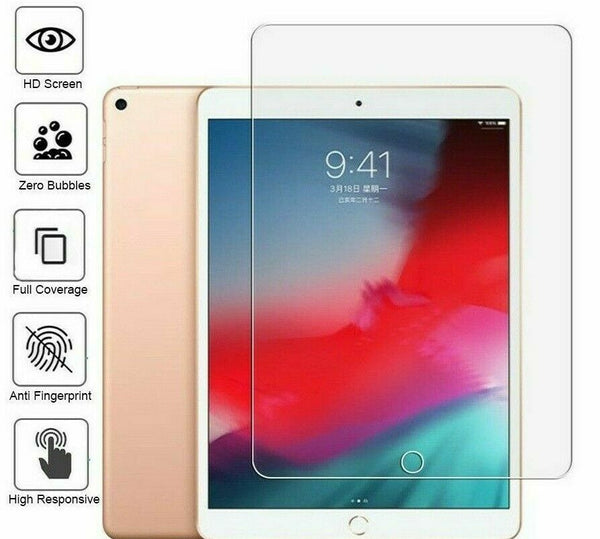 Screen Protector Genuine Tempered Glass 9H For iPad 7th Gen 10.2 2019 Cover - UK