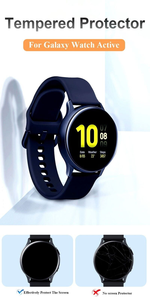 9D Tempered Glass Screen Protector Cover  For Samsung Galaxy Watch Active UK