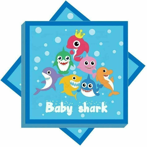 Theme Birthday Party Baby Shark Kids 16 Guest Supplies Tableware Decor Kit Set