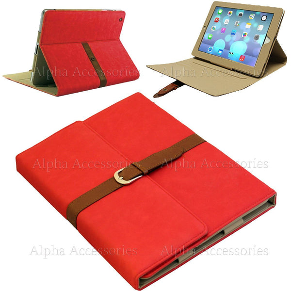 Leather Belt Case for Apple iPad Air, Smart Flip Belt & Buckle Cover For iPad 5