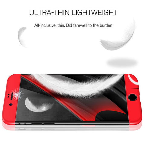 Case For iPhone 8 Plus, X XS 360° Shockproof Hybrid Ultra Thin Protective Cover