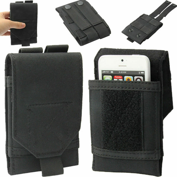 For iPhone 14 Pro, 14 Pro Max Army Tactical Pouch Bag Holder Belt Outdoor Cover