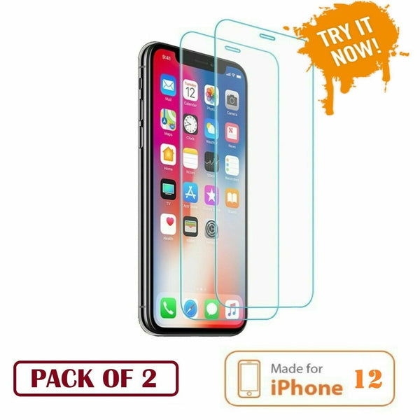 2 X Tempered Glass Gorilla 9H Screen Protector for Apple iPhone 12 Pro Max Mini