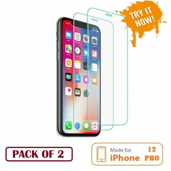 2 X Tempered Glass Gorilla 9H Screen Protector for Apple iPhone 12 Pro Max Mini