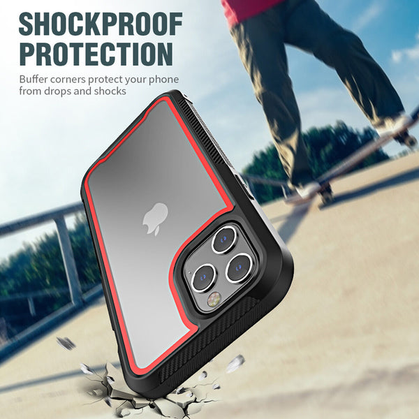 For iPhone 12 Pro Max Case Shockproof Hybrid Hard Clear Back Tough Bumper Cover