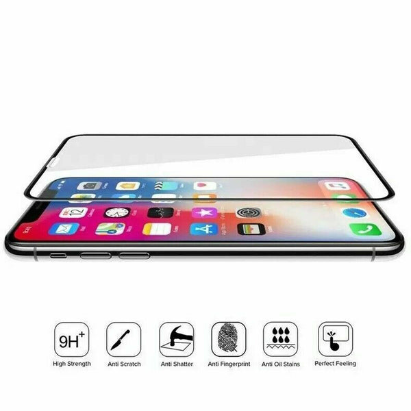 9D Genuine Tempered Glass Screen Protector For iPhone 14 13 12 11 Pro XS 8 7 SE