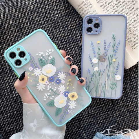 Case For iPhone 11 12 Pro X XR XS Slim Flower Pattern TPU  Shockproof Cover UK