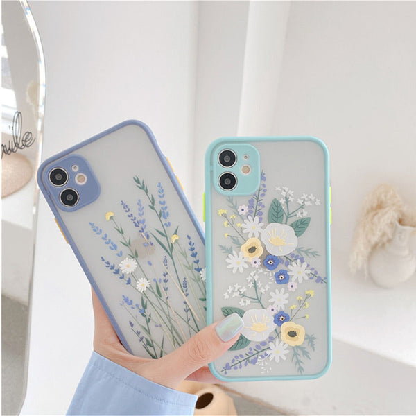 Case For iPhone 11 12 Pro X XR XS Slim Flower Pattern TPU  Shockproof Cover UK