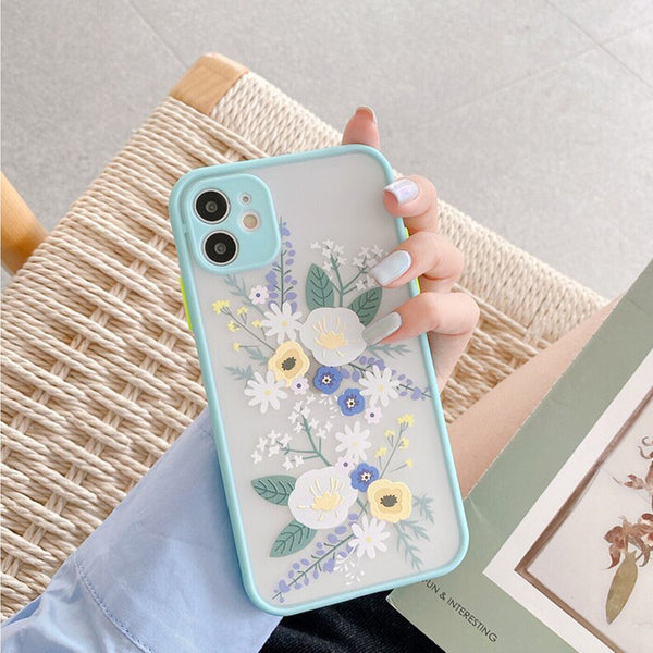 Case For iPhone 11 12 Pro X XR XS Slim Flower Pattern TPU  Shockproof Cover UK