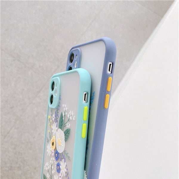 Case For iPhone 11 12 Pro X XR XS Slim Flower Pattern TPU  Shockproof Cover UK