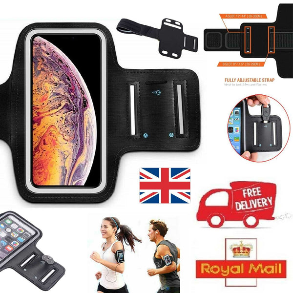 Running Sports Armband For iPhone 6 7 8 Plus 11 Pro Waterproof Phone Holder-UK