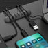 3 Pack Cable Wire Cord Lead Drop Clips USB Charger Holder Tidy Desk Organizer