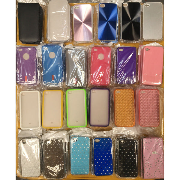 JOBLOT Bulk Wholesale 50 Case For Apple iPhone 4S 4 ShockProof Leather Gel Cover