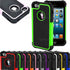 Shock Proof Dual Layer Silicone & Hard Defender Case Cover Apple iPhone 5S 5 SE