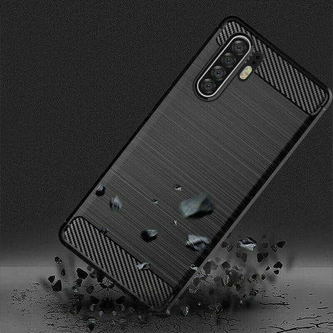 Case For Huawei P30 Lite / P30 Pro Soft Carbon TPU Fiber Brushed Gel Tough Cover