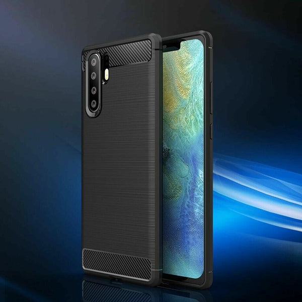 Case For Huawei P30 Lite / P30 Pro Soft Carbon TPU Fiber Brushed Gel Tough Cover