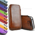 Premium Leather Pull Tab Pouch Case Cover Holster Bag For Various Mobile Phone