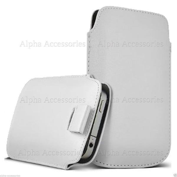 Premium Leather Pull Tab Pouch Case Cover Holster Bag For Various Mobile Phone