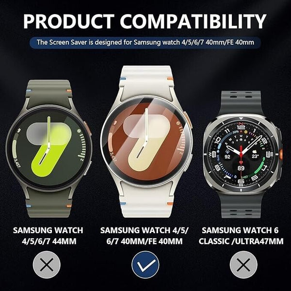 2x Tempered Glass Screen Protector For Samsung Galaxy Watch 7 40mm / 44mm