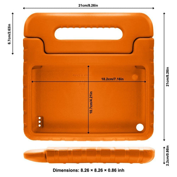 For Amazon Fire HD 8 2024 12th Gen EVA Foam Kids Case Shockproof Handle Cover-UK