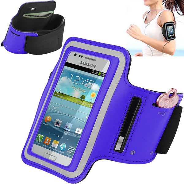 Sports Running Armband Case Cover Galaxy S3 Mini i8190 - Blue - Alpha Accessories