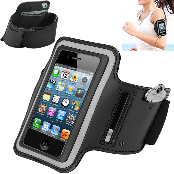 Sports Running Armband Case Cover For iPhone  - Black - Alpha Accessories