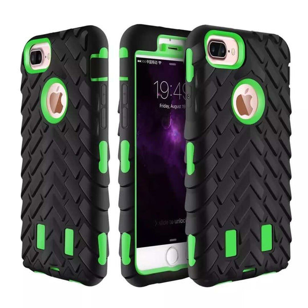 Tyre Grain Heavy Duty Hybrid Case Cover for iPhone 6 / 6S / 7 / 8 - Alpha Accessories