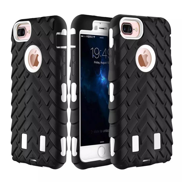 Tyre Grain Heavy Duty Hybrid Case Cover for iPhone 6 / 6S / 7 / 8 - Alpha Accessories