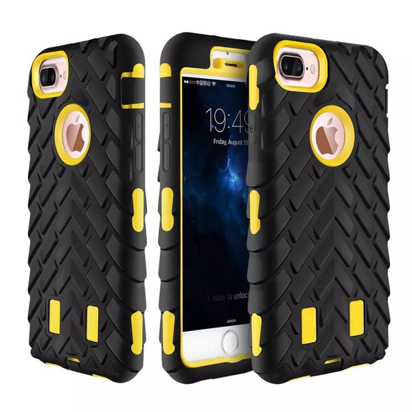 Tyre Grain Heavy Duty Hybrid Case Cover for iPhone 6 / 6S / 7 / 8 - Alpha Accessories