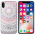 Slim TPU Gel Skin Case Cover For iPhone XS - Tapestry: Pink Light Pink - Alpha Accessories