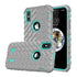 Tyre Grain Heavy Duty Hybrid Case Cover for iPhone X  - Grey-Aqua - Alpha Accessories