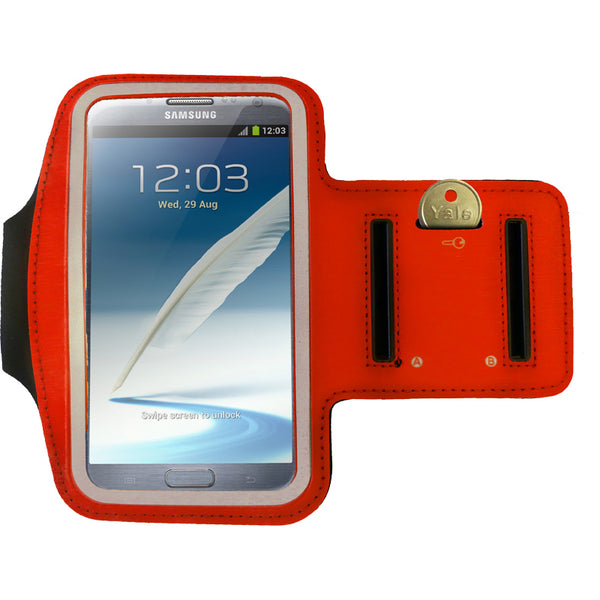 Sports Running Armband Case Cover Galaxy Note - Red - Alpha Accessories