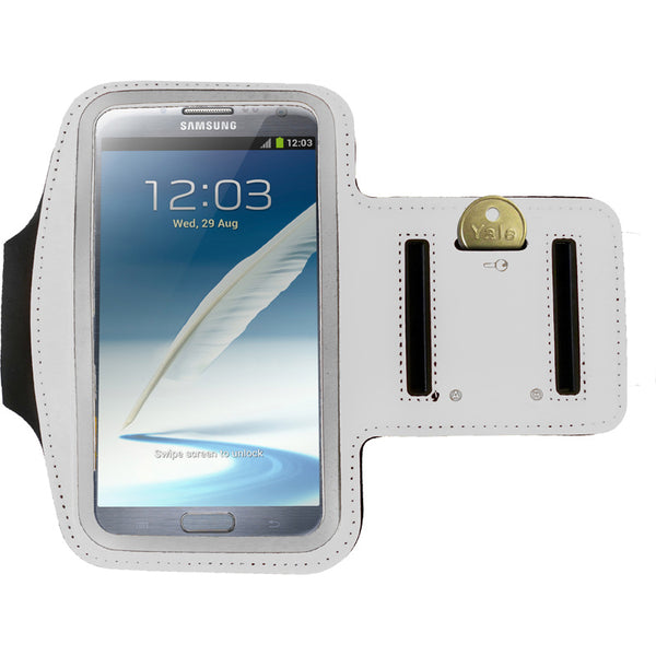 Sports Running Armband Case Cover Galaxy Note - White - Alpha Accessories