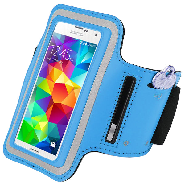 Sports Running Armband Case Cover Galaxy (S5 G900 / i9600, S4 i9500, S3 i9300) - Sky Blue - Alpha Accessories